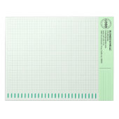 Custom Logo, Big Green Engineering Graph Paper Pad ノートパッド (正面)