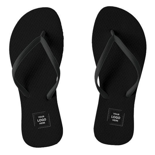 Custom Logo Black Corporate Flip Flops ビーチサンダル (ソール)