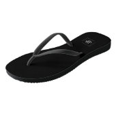Custom Logo Black Corporate Flip Flops ビーチサンダル (アングル)