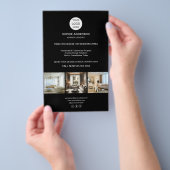 Custom Logo Black Professional Business チラシ (ハンドル)