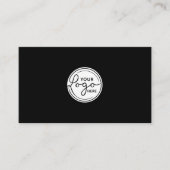 Custom Logo Black Professional Social Media Icons 名刺 (正面)