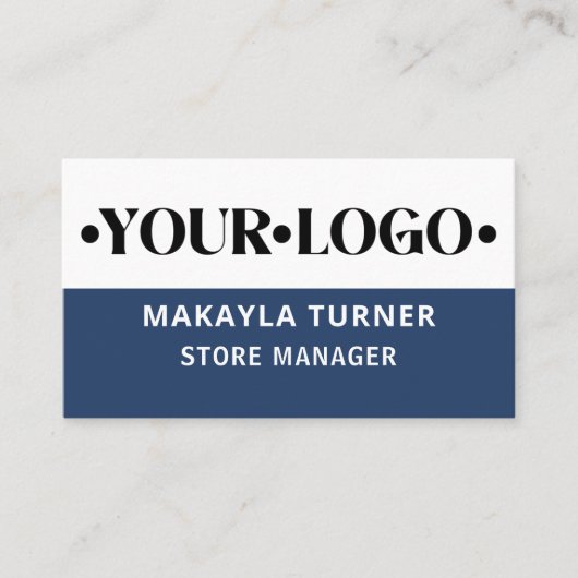 Custom Logo Blue 名刺 (正面)