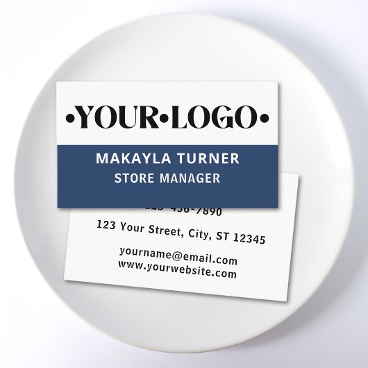 Custom Logo Blue 名刺