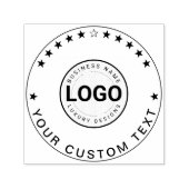 Custom Logo & Brand Text | Modern Round Business セルフインキングスタンプ (デザイン)
