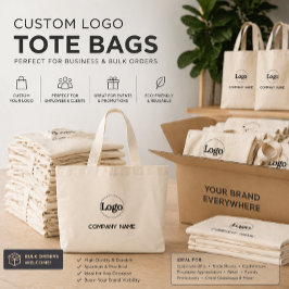 Custom Logo Branding Business Promotional Gift ラージトートバッグ