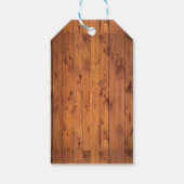 Custom logo brown wood ギフトタグ (裏面)