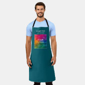 Custom Logo Business Company Minimalist Design エプロン (着用した状態)