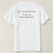 Custom Logo Business Company Technician Employee Tシャツ (デザイン裏面)