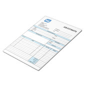 Custom Logo Business Job Estimate Form Notepad ノートパッド (アングル)
