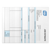 Custom Logo Business Job Estimate Form Notepad ノートパッド (正面)