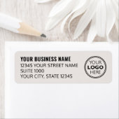 Custom Logo Business Off-White Return Address ラベル (インサイチュ)