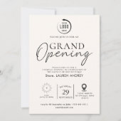 Custom Logo Business Open House Invitation 招待状 (正面)