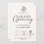Custom Logo Business Open House Invitation 招待状 (正面/裏面)