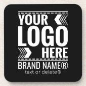 Custom Logo, Business or Brand Logo Personalized  コースター (正面)