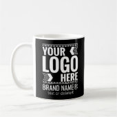 Custom Logo, Business or Brand Logo Personalized  コーヒーマグカップ (左)