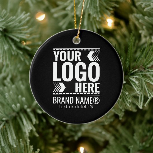 Custom Logo, Business or Brand Logo Personalized  セラミックオーナメント (ツリー)