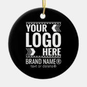 Custom Logo, Business or Brand Logo Personalized  セラミックオーナメント (正面)