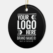 Custom Logo, Business or Brand Logo Personalized  セラミックオーナメント (左)