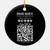 Custom Logo, Business or Brand Logo Personalized  セラミックオーナメント (裏面)