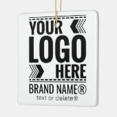 Custom Logo, Business or Brand Logo Personalized セラミックオーナメント (左)