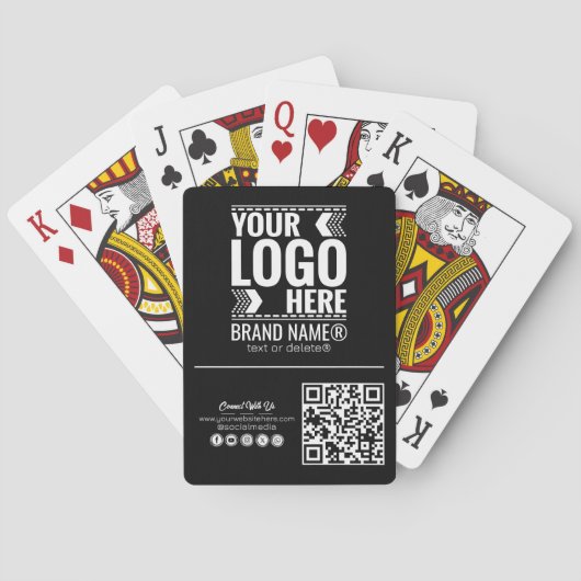 Custom Logo, Business or Brand Logo Personalized トランプ (裏面)