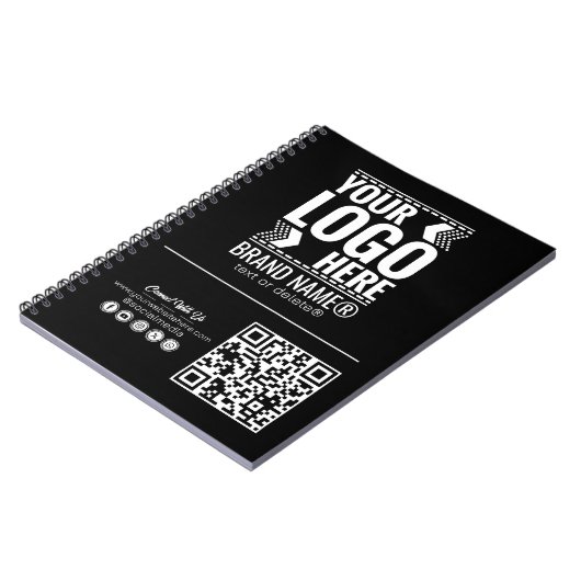 Custom Logo, Business or Brand Logo Personalized  ノートブック (左側)