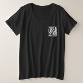 Custom Logo, Business or Brand Logo Personalized  プラスサイズTシャツ (デザイン正面)