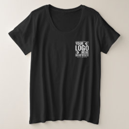 Custom Logo, Business or Brand Logo Personalized  プラスサイズTシャツ