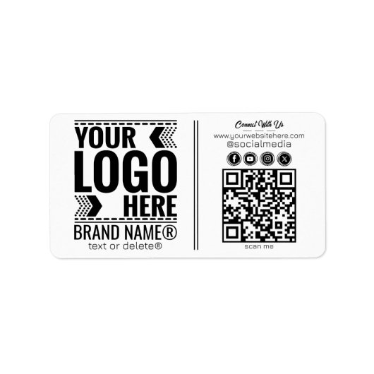 Custom Logo, Business or Brand Logo Personalized ラベル (正面)