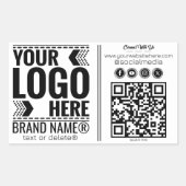 Custom Logo, Business or Brand Logo Personalized  長方形シール (正面)