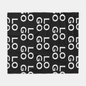 Custom Logo Business or Company on Black フリースブランケット (正面(横))