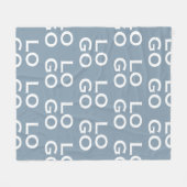 Custom Logo Business or Company on Light Blue フリースブランケット (正面(横))