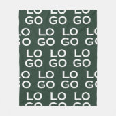 Custom Logo Business or Company on Pine Green フリースブランケット (正面)