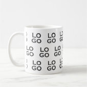 Custom Logo Business or Company on White コーヒーマグカップ (左)