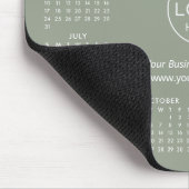Custom Logo Business Promo 2026 Calendar Green マウスパッド (コーナー)