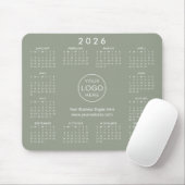 Custom Logo Business Promo 2026 Calendar Green マウスパッド (マウス)