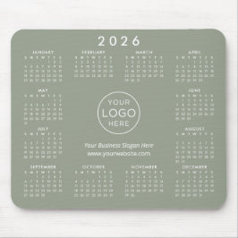 Custom Logo Business Promo 2026 Calendar Green マウスパッド