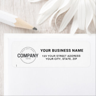Custom Logo Business Return Address Label Modern M ラベル