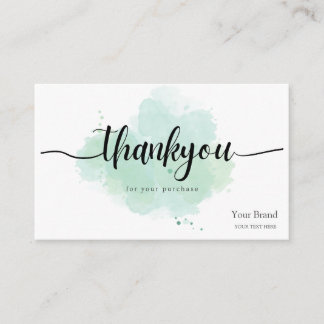 Custom logo business thank you for your purchase 名刺