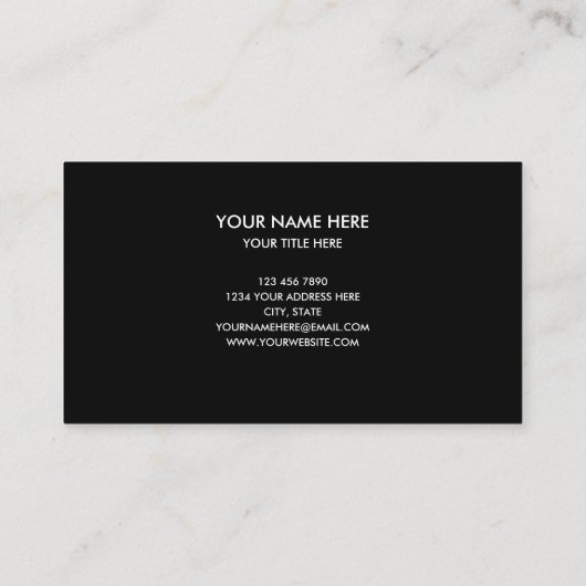 Custom logo circle professional black 名刺 (裏面)