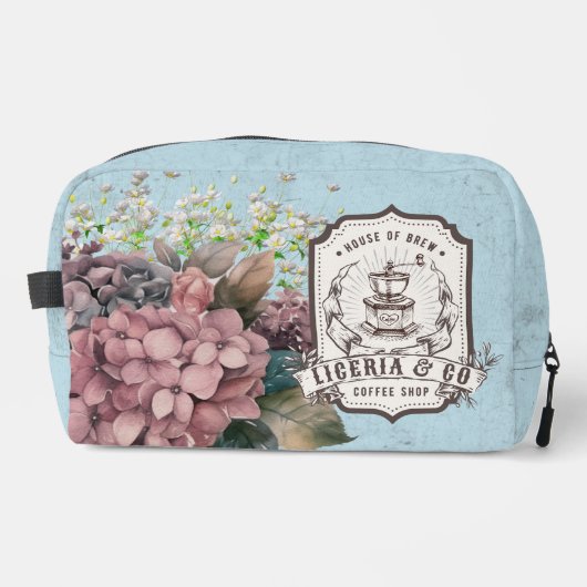 Custom logo Classy retro background botanical blue ドップキット (正面)