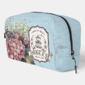 Custom logo Classy retro background botanical blue ドップキット (右コーナー)