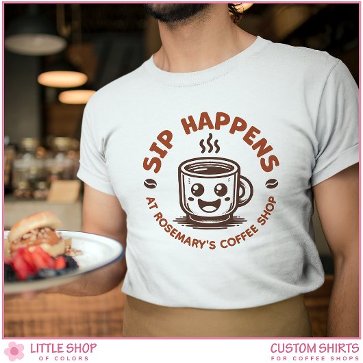 Custom Logo Coffee Shop Barista Professional Tシャツ