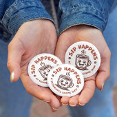 Custom Logo Coffee Shop Café 缶バッジ