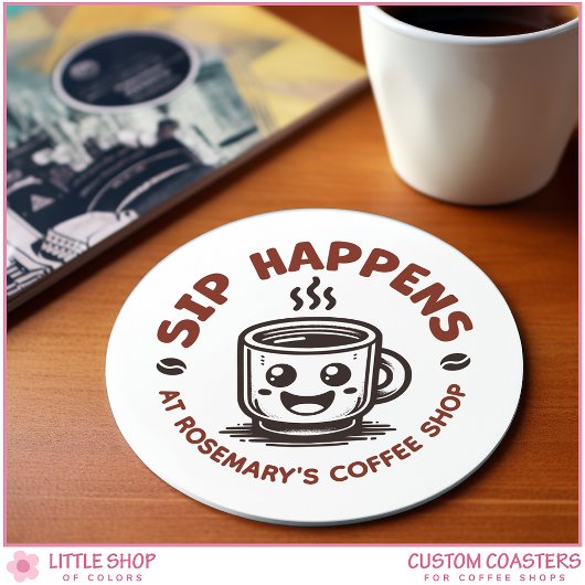 Custom Logo Coffee Shop Cafe Professional ラウンドペーパーコースター