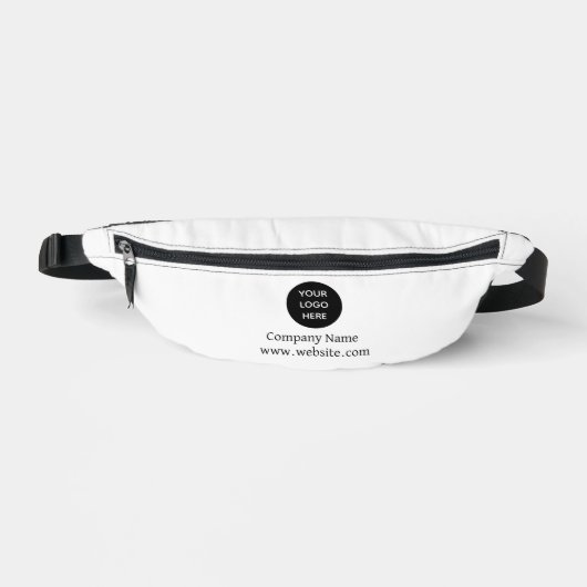 Custom Logo Company Black Business Corporate ファニーパック (正面)