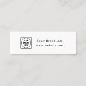 Custom Logo | Corporate Event Drink Voucher Design スキニー名刺 (裏面)