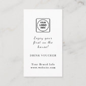 Custom Logo | Corporate Event Drink Voucher Design 名刺 (裏面)