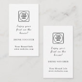 Custom Logo | Corporate Event Drink Voucher Design 名刺 (正面/裏面)