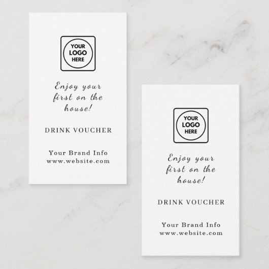 Custom Logo | Corporate Event Drink Voucher Design 名刺 (正面/裏面)